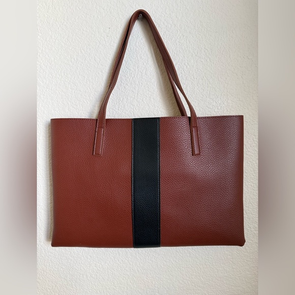 Vince Camuto Handbags - Vince Camuto Brown and Black Tote Bag/Dust Bag